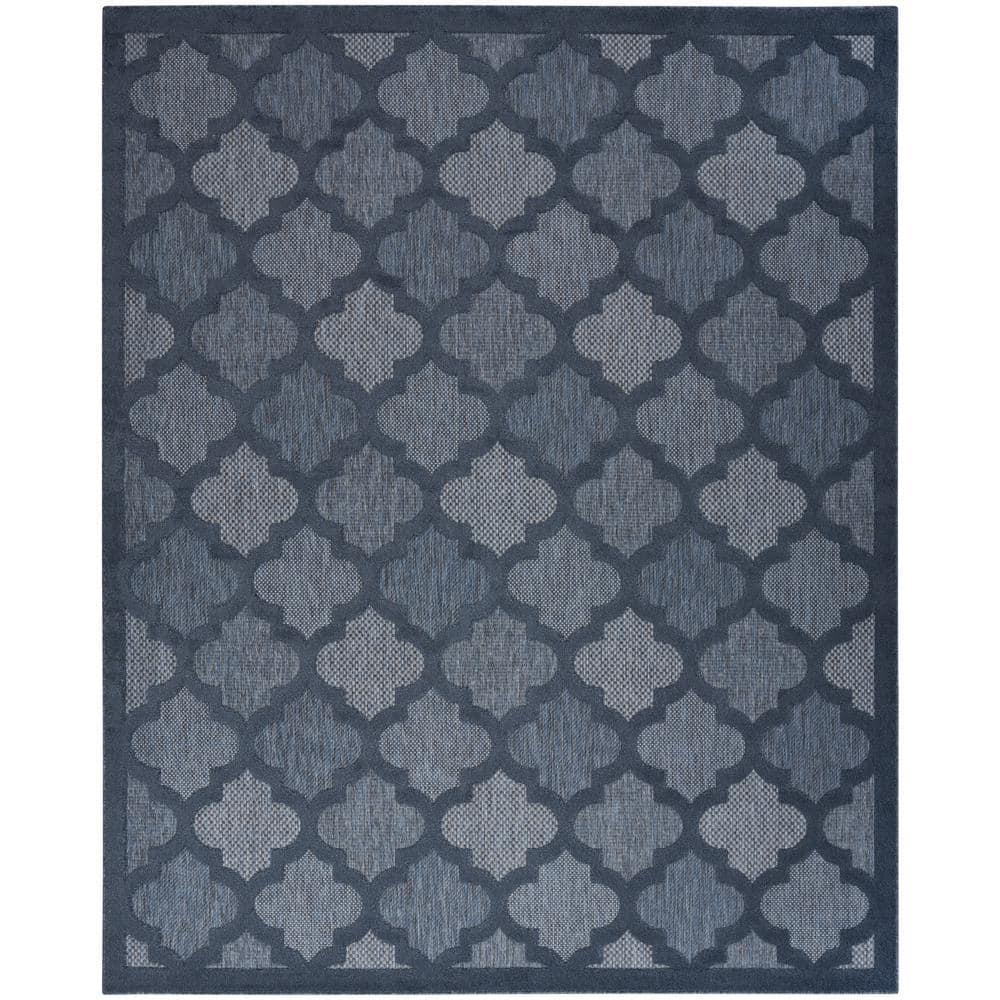 Nourison Easy Care 7' x 10' Navy Blue Indoor/Outdoor Rug