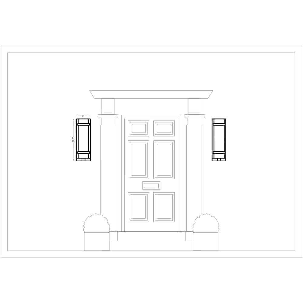 Generation Lighting Alban 1 -Light 24.63-in H Brown Plug-in/Hardwired Outdoor Wall Light