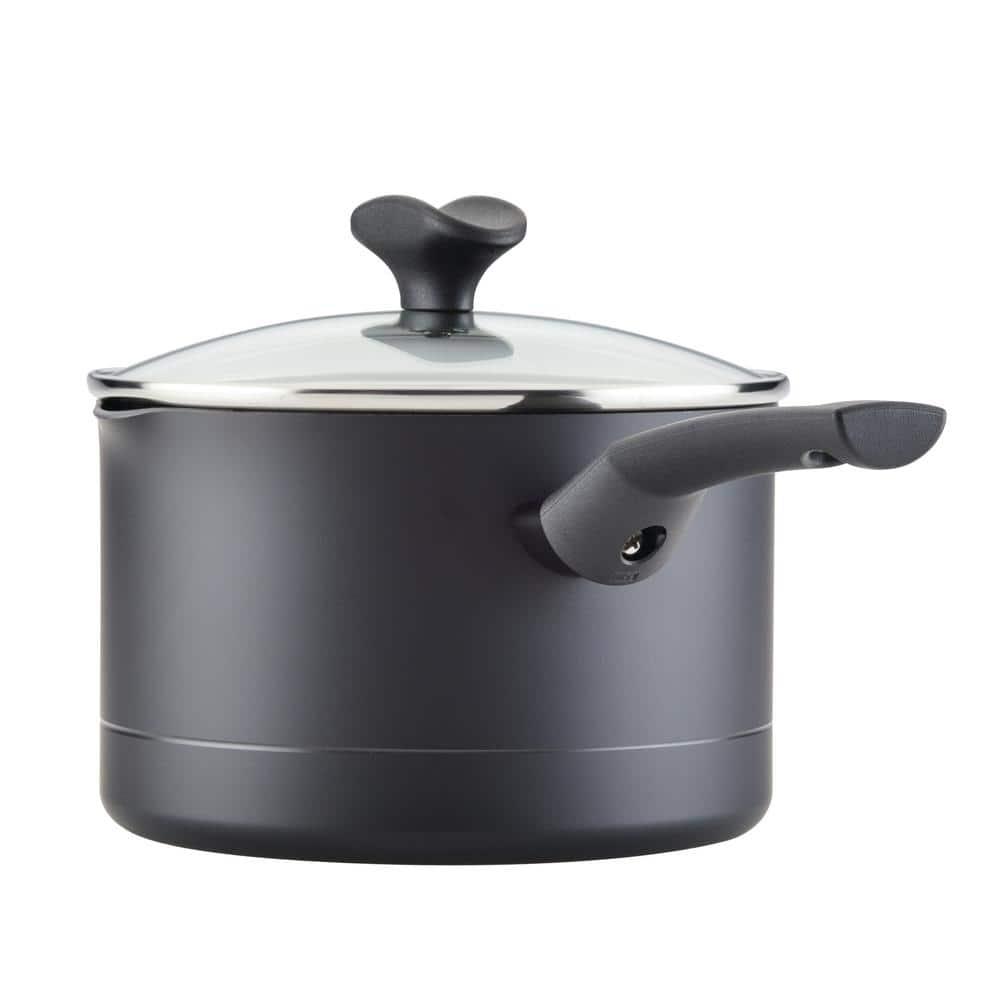 Farberware Farberware Power Base Nonstick Cookware Pots And Pan Set With Cooking Kitchen Utensils, 12 Piece, Matte Black