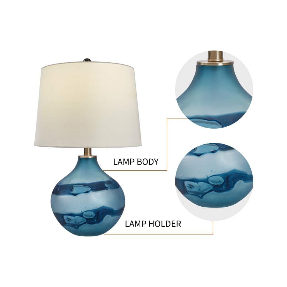 Akash Glass Table Lamp (Set of 2)
