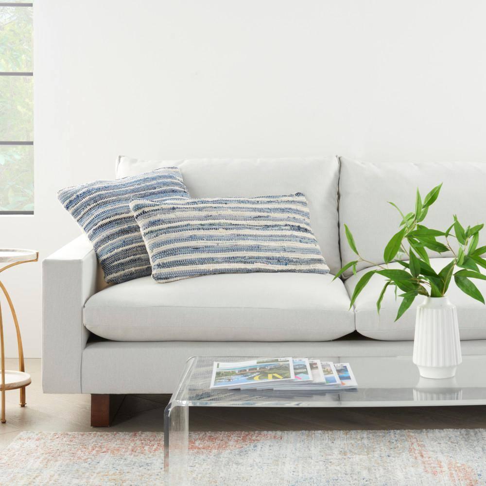 Life Styles Woven Throw Pillow Denim - Mina Victory