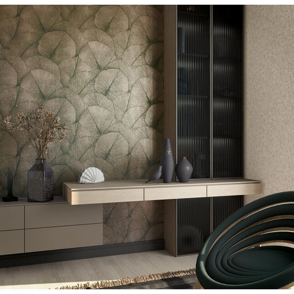 Kumano 3D Embossed Palm Leaf Wallpaper Roll