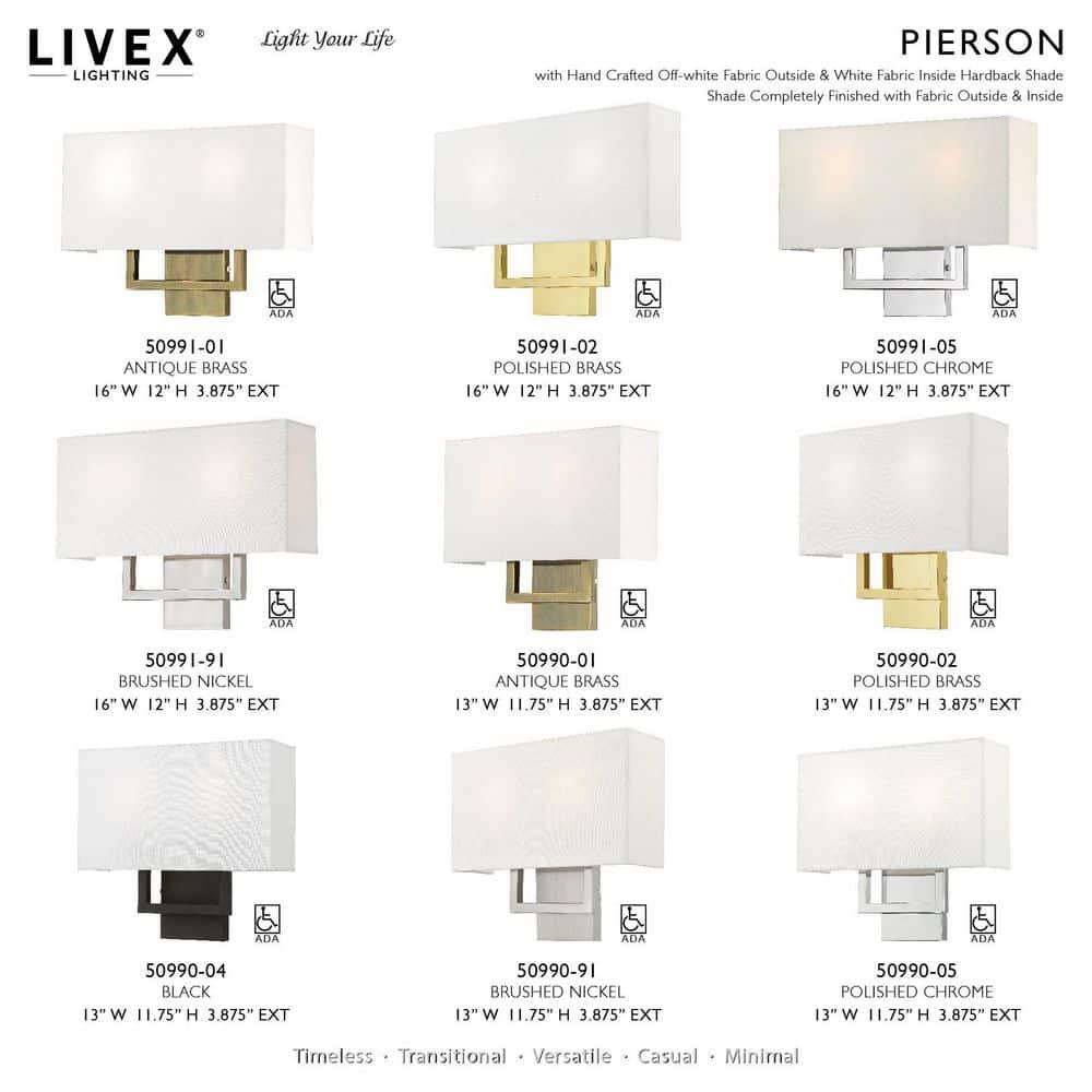 Livex Lighting Pierson 2 - Light Wall Light in  Antique Brass