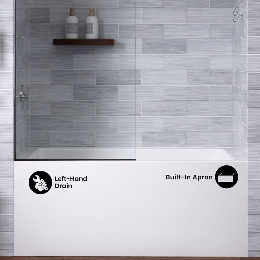 Swiss Madison Voltaire 54" x 30" Alcove Bathtub with Apron SM-AB557