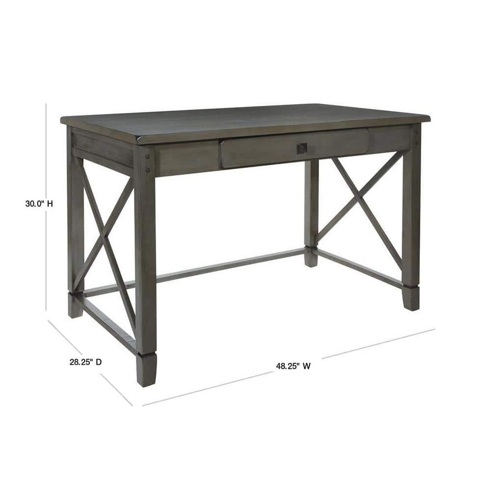 Hillsboro Writing Desk in Gray Wash K/D by OSP Home Furnishings