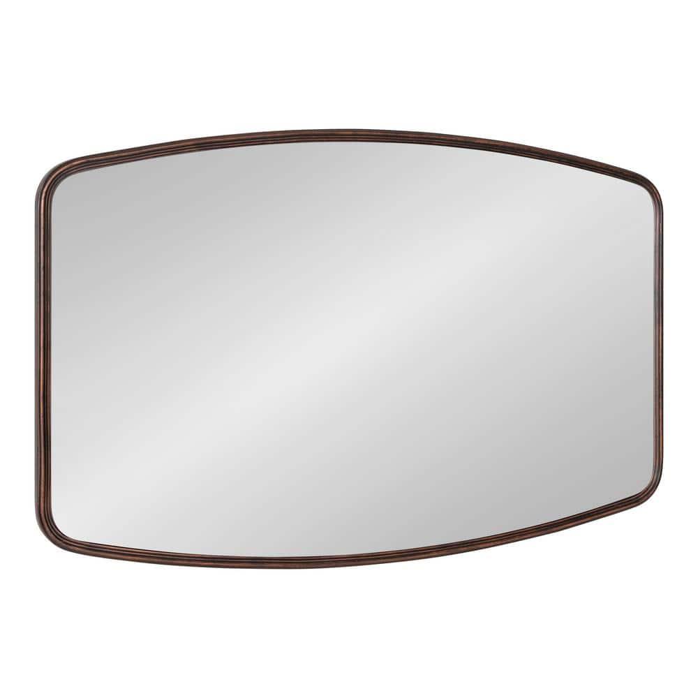 Kate & Laurel All Things Decor 20" x 32" Caskill Irregular Wall Mirror Bronze: Antique-Inspired, Elegant Vanity, No Assembly Required