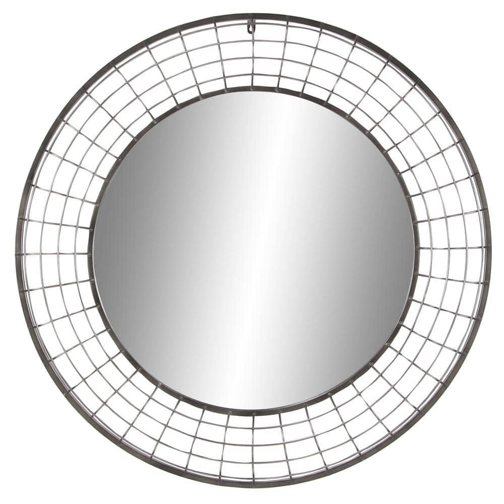 Traditional Metal Wall Mirror Black - Olivia & May: Polished Finish, Easy Wall Mount, Indoor Use