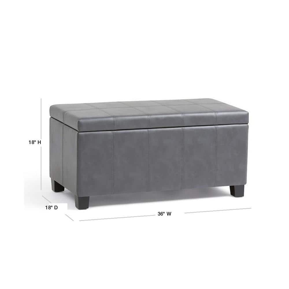 Simpli Home Dover Storage Ottoman Bench,Assembled