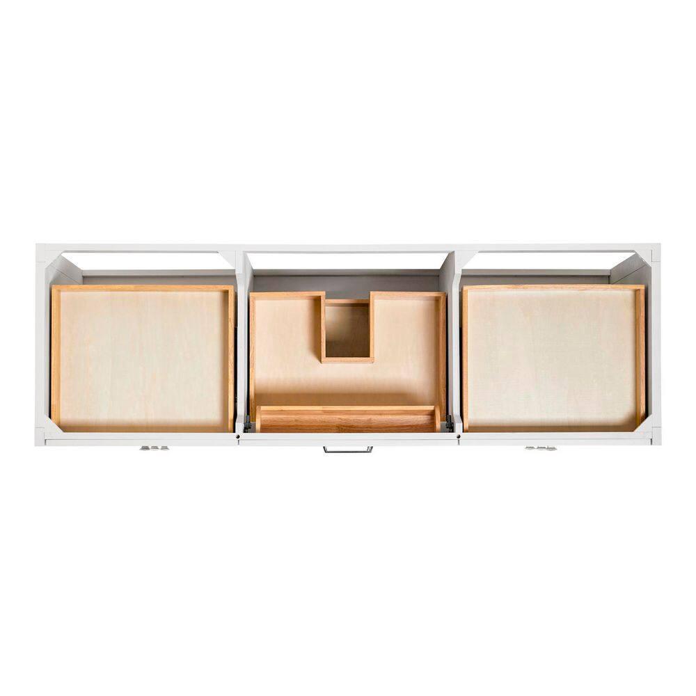 Ariel Monroe 67 Inch Single Rectangular Sink Bathroom Vanity With Pure White Quartz Countertop