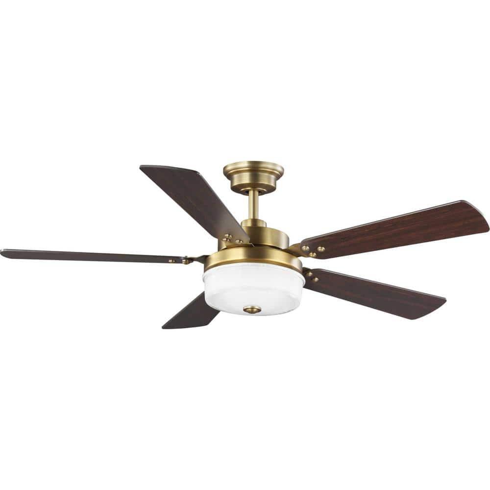 P2578-16330K-Progress Lighting-Tempt - Wide - Ceiling Fan - 1 Light - Handheld Remote in Transitional style - 52 Inches wide by 14.75 Inches