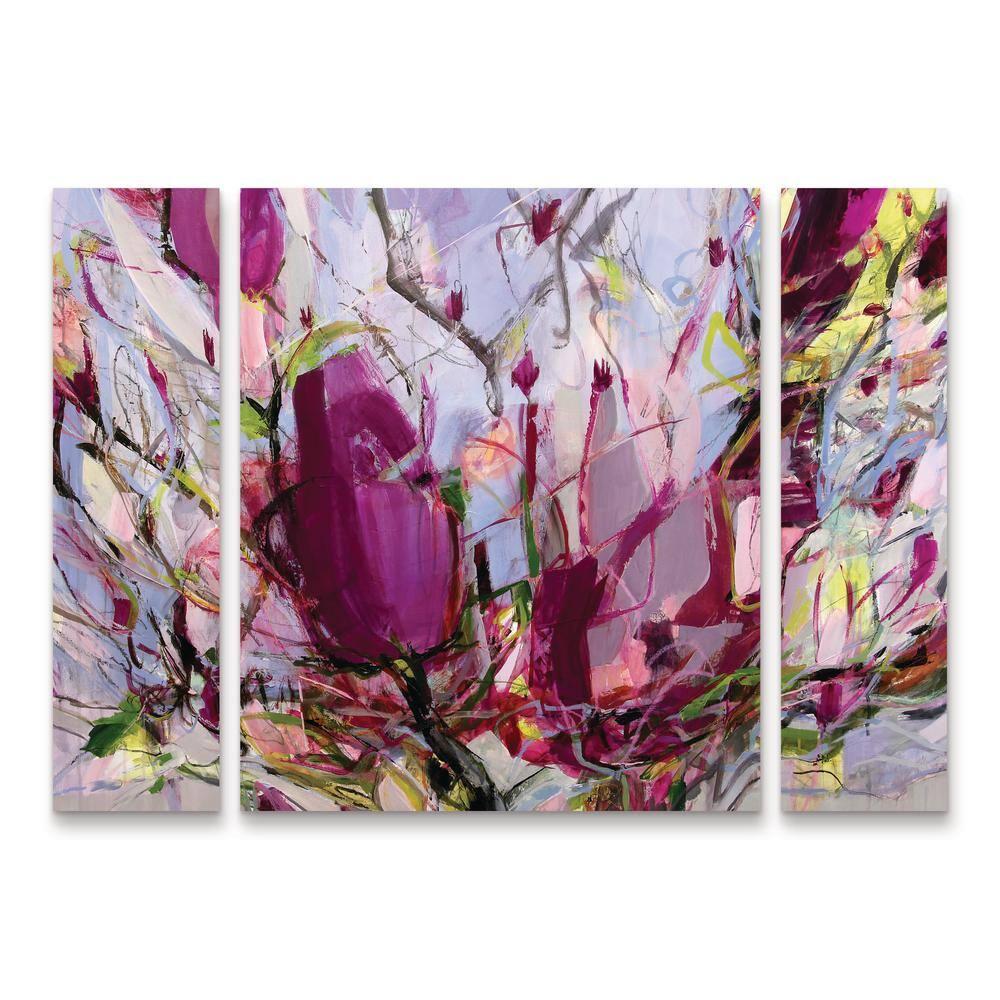 Trademark Fine Art Kati Bujna Magnolia Blossoms 3 Piece Panel Set Art