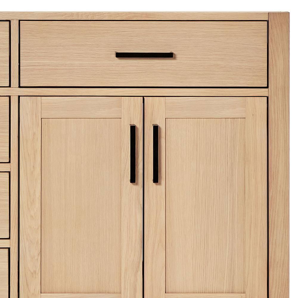 Tidworth 66'' Solid Wood Double Bathroom Vanity with 1.5'' Carrara Quartz Top, Rectangular Sinks