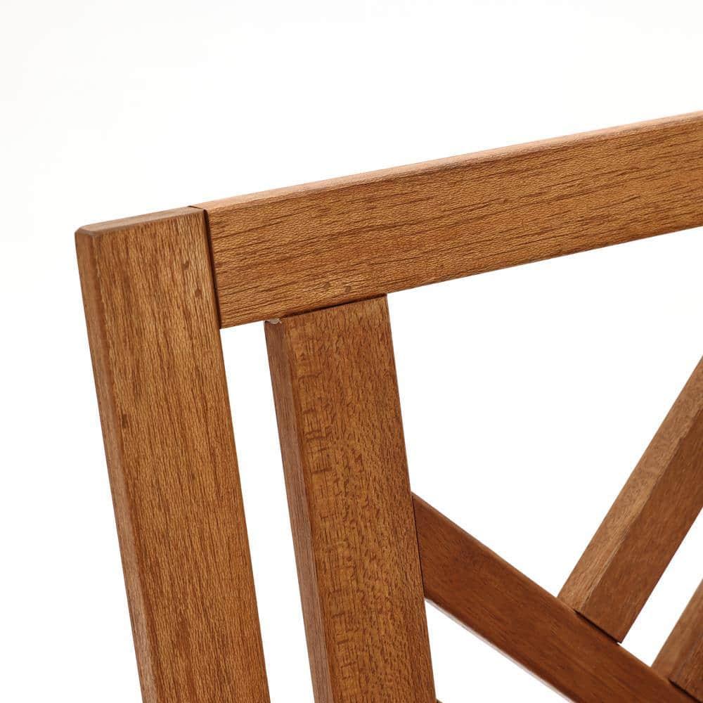 LuxenHome Carmel Solid Wood Outdoor Loveseat Park Bench