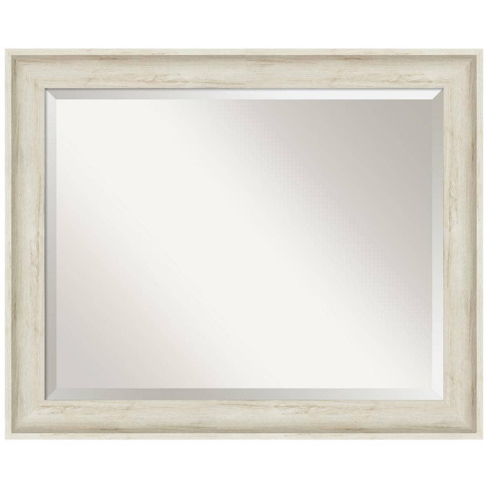 33" x 27" Regal Framed Bathroom Vanity Wall Mirror Birch Cream - Amanti Art: Beveled, Polystyrene Frame, Wall Mount