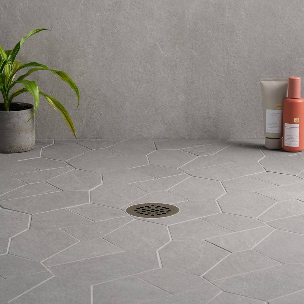 Monolith 11.81 In. X 19.68 In. Organic Pattern Matte Porcelain Mosaic Floor And Wall Tile (1.55 Sq. Ft. / Each)