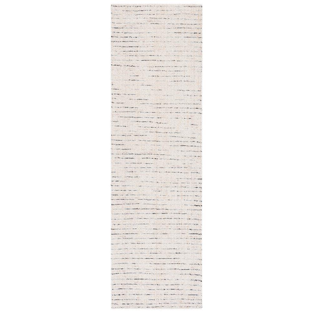 Abstract ABT468 Handmade Indoor Runner - Ivory/Blue - 2'-3"x8' - Safavieh
