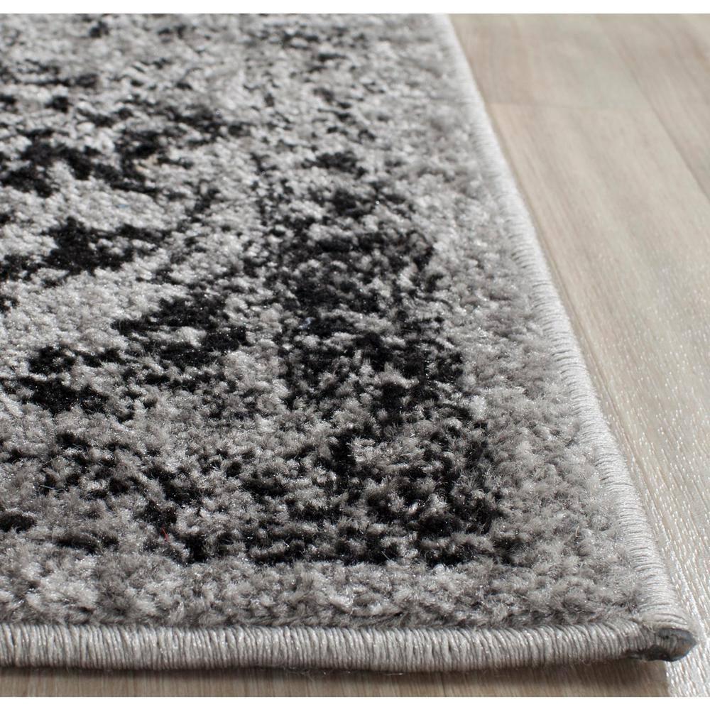 Adirondack ADR109 Machine Made Indoor Runner - Grey/Black - 2'-6"x14' - Safavieh