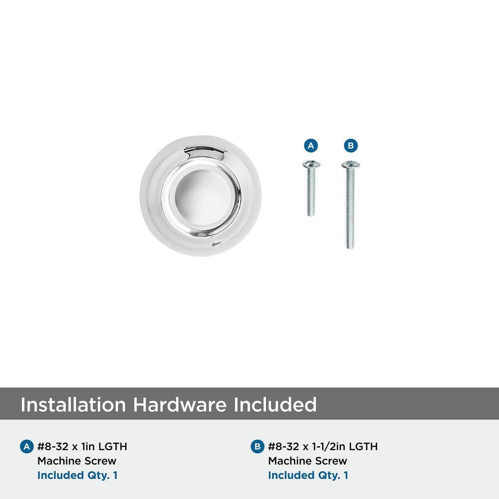 Kane 1-3/16 inch (30mm) Diameter Polished Chrome Cabinet Knob