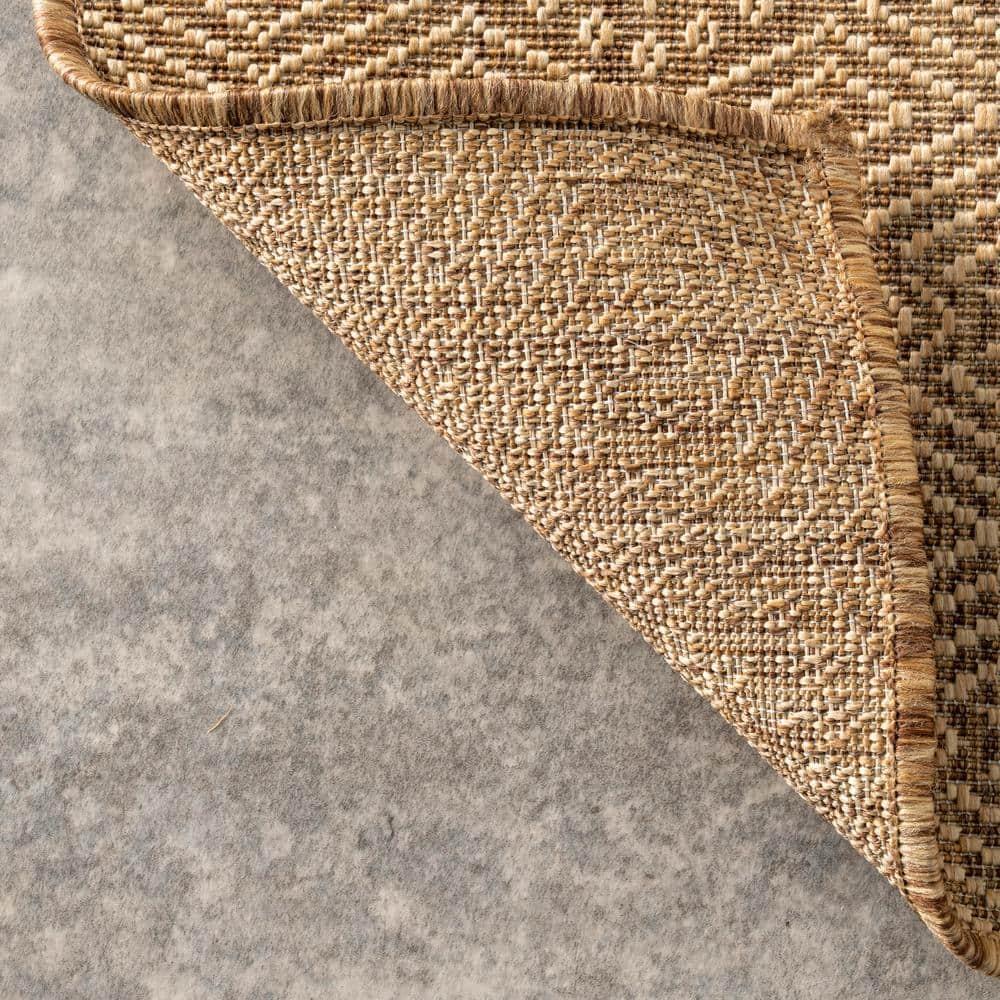Nuloom Chandler Trellis 4x6 Indoor/Outdoor Area Rug for Living Room Patio Deck Front Porch Kitchen, Brown/Ivory