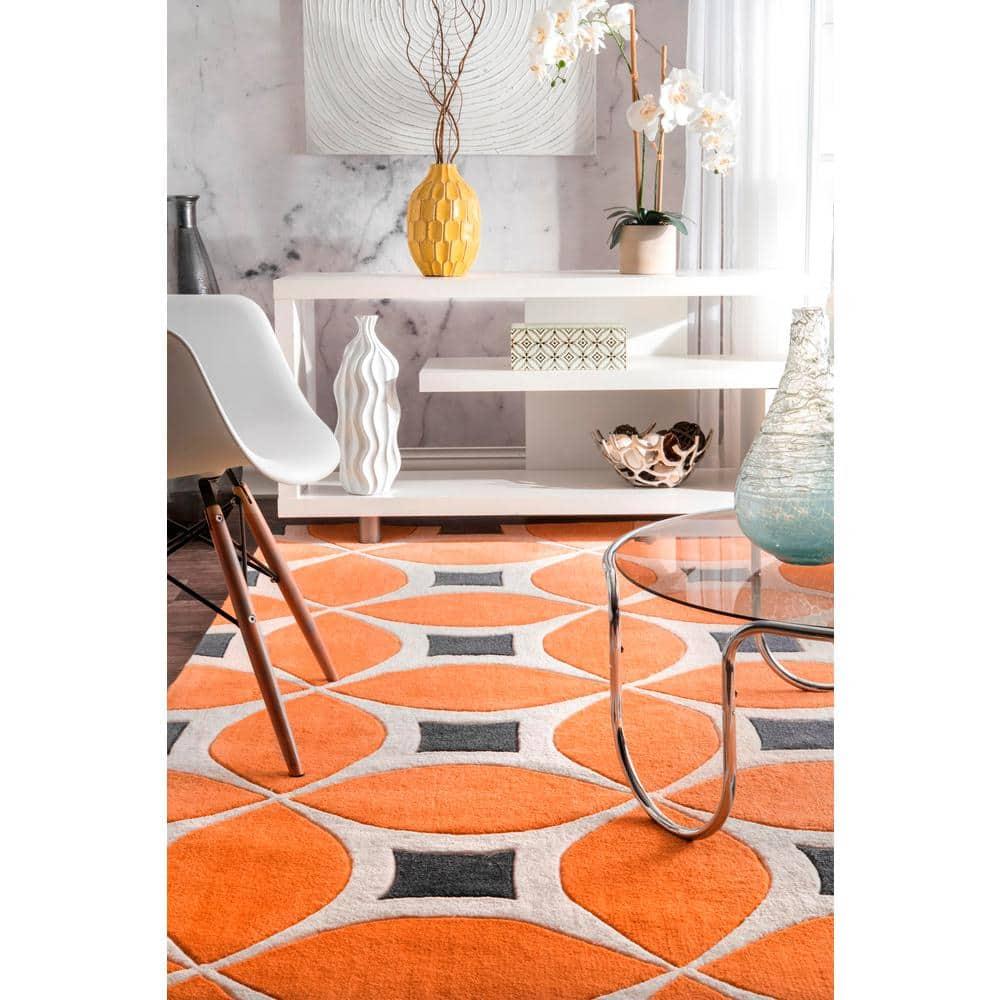 nuLOOM Gabriela Contemporary Accent Rug, 3' x 5', Deep Orange