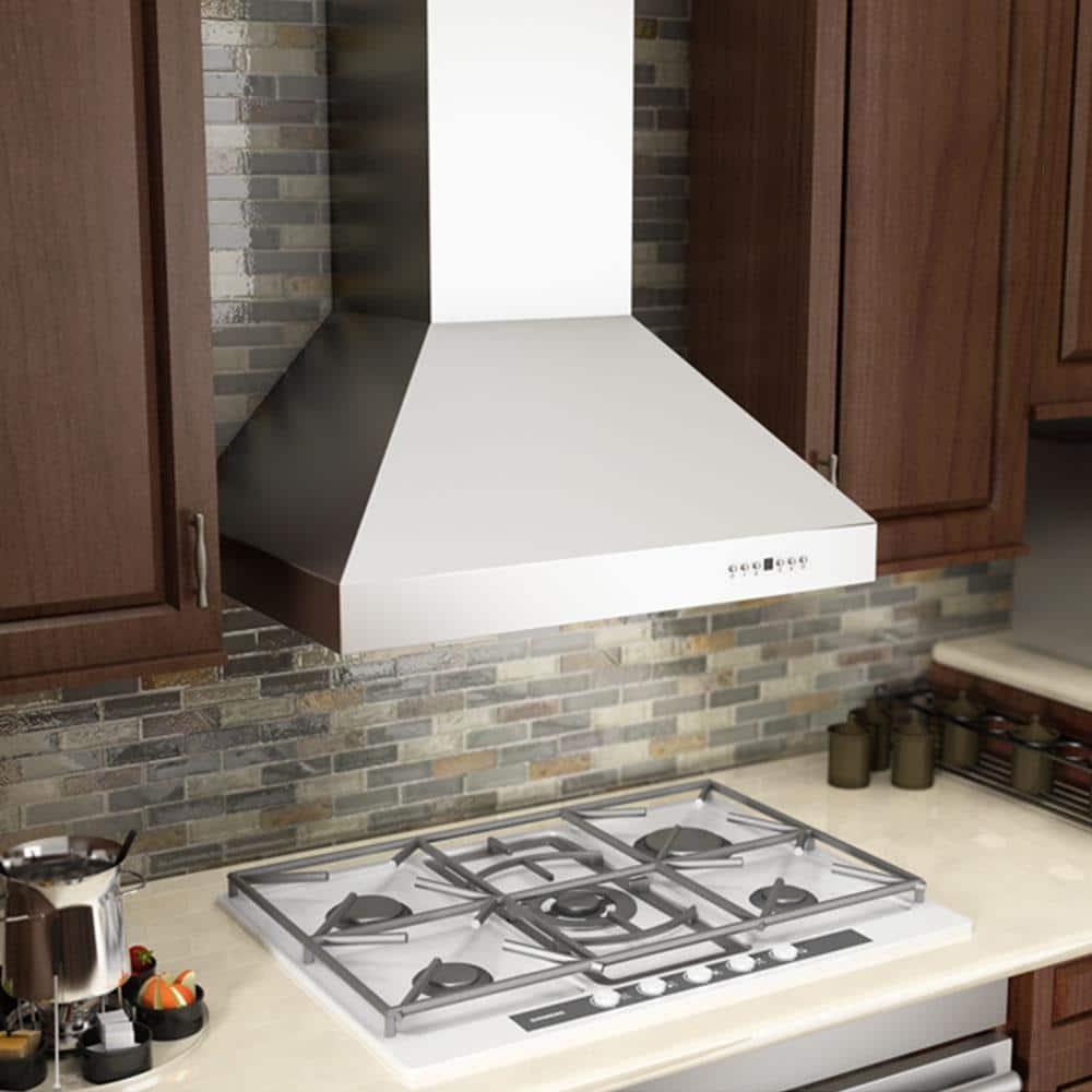 ZLINE ZLINE 42 in. Professional Ducted Wall Mount Range Hood in Stainless Steel W/ Crown Molding (667CRN-42) 667CRN-42