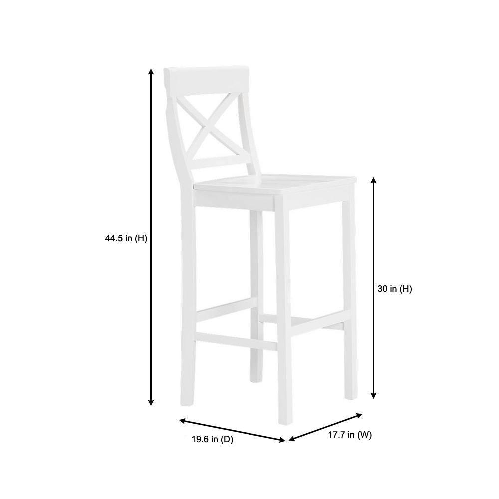 Gracie Oaks Winsley Counter Stool with Solid Wood Frame (Set of 2)