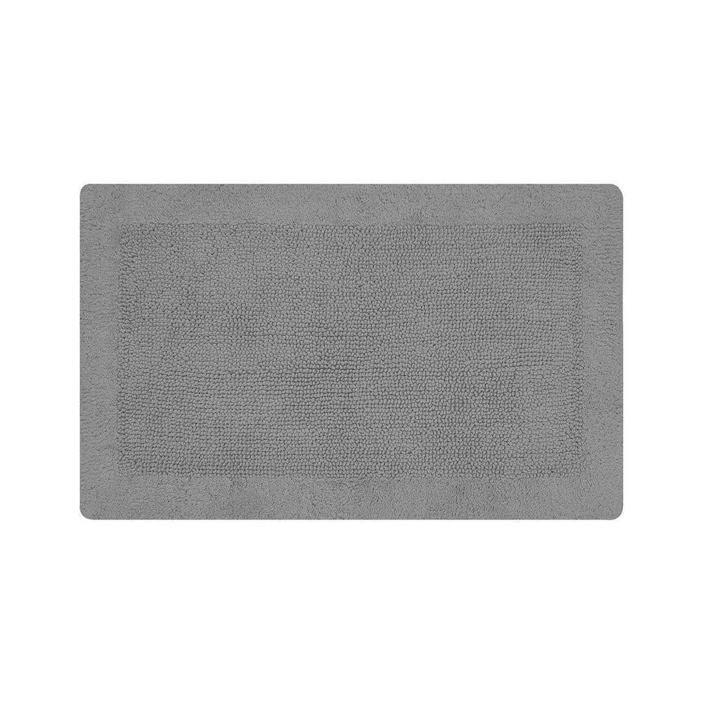 Better Trends Edge 100% Cotton Tufted Reversible Bath Rug 21" x 34" Rectangle - Gray