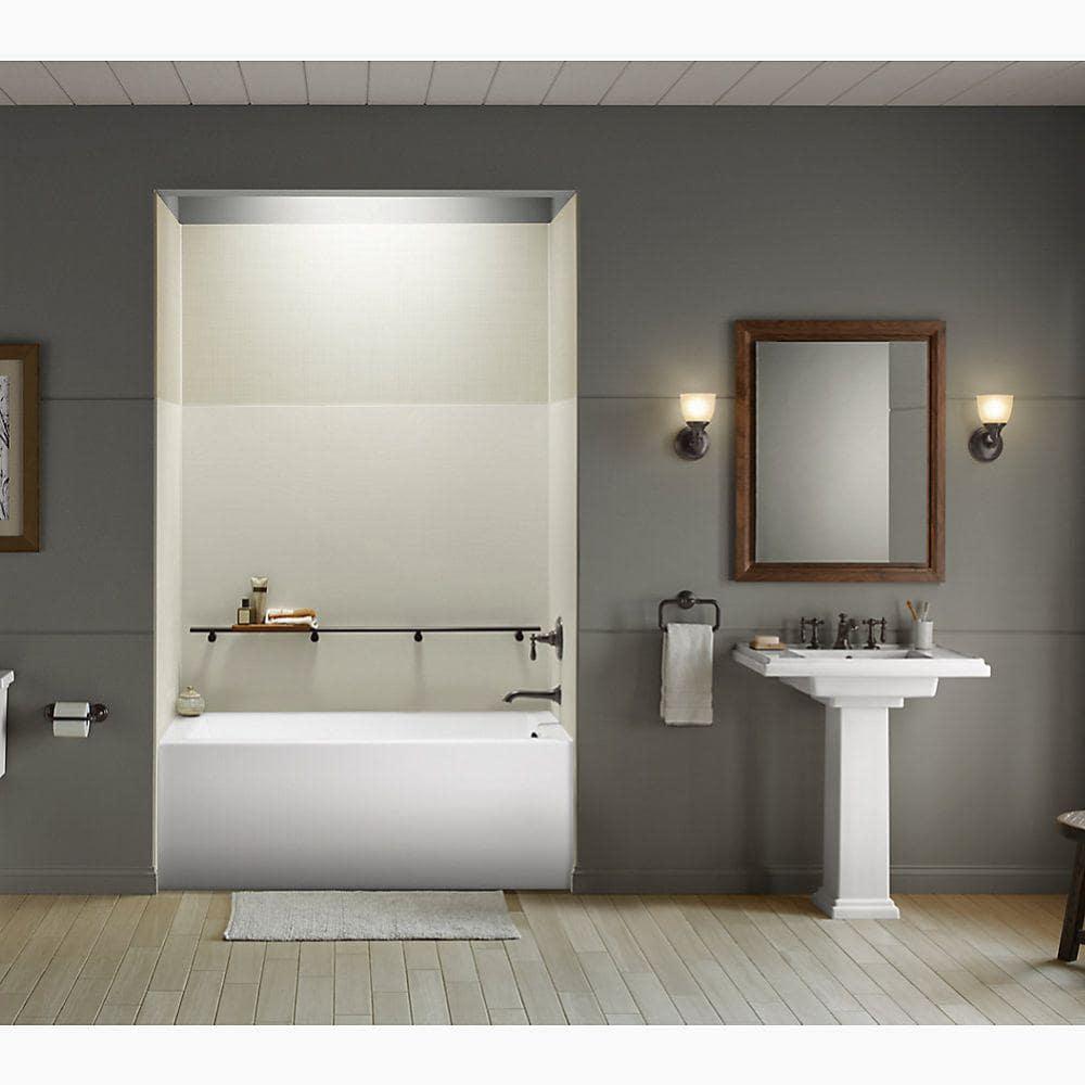 Underscore 60" x 30" Rectangular Alcove Soaking Bathtub with Integral Apron
