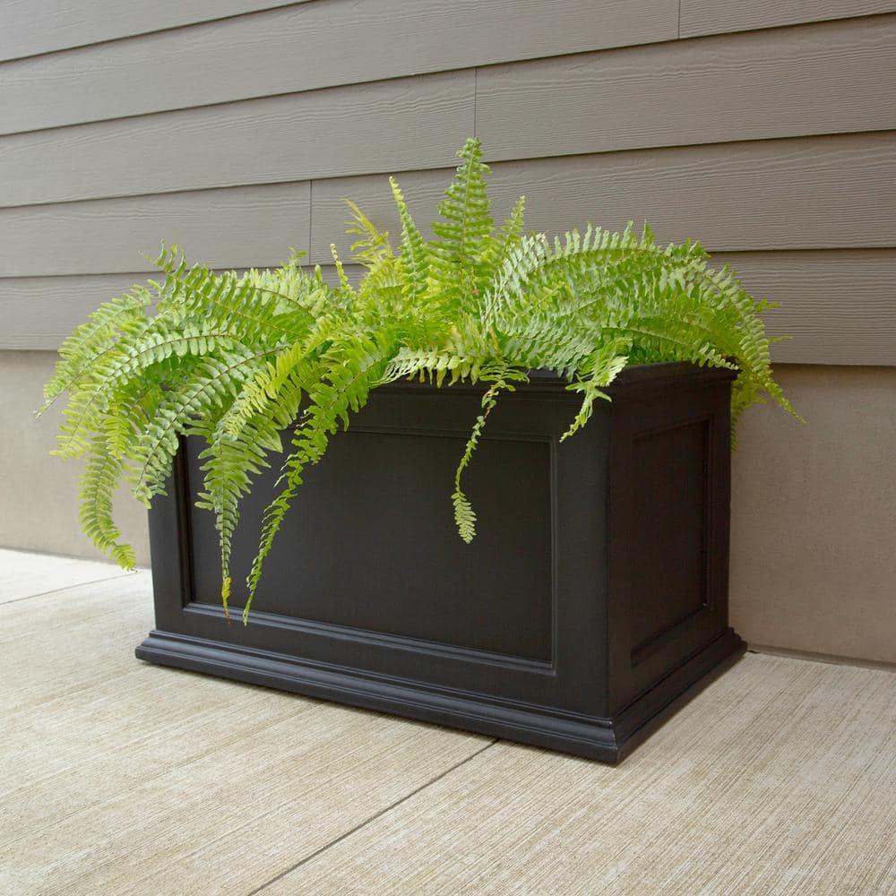 Winston Porter Anastasiya 20"x36" Resin Planter with Water Reservoir
