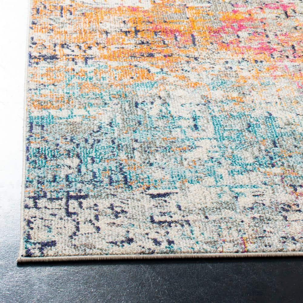 Madison MAD460 Power Loomed Indoor Area Rug - Grey/Pink - 8'x10' - Safavieh