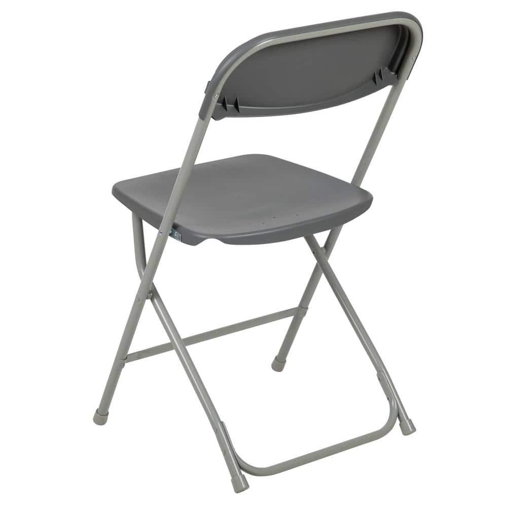 GARTOOO 10 Pack Plastic Folding Chair, Stackable Steel Frame Chairs,Portable Commercial Chair for Home, Office, Wedding, 550lbs Weight Capacity