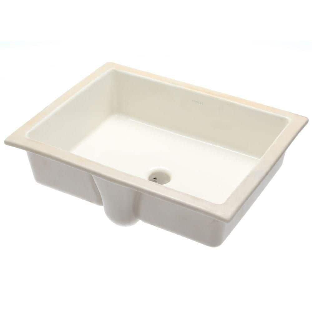 Verticyl Rectangular Undermount Bathroom Sink with Overflow