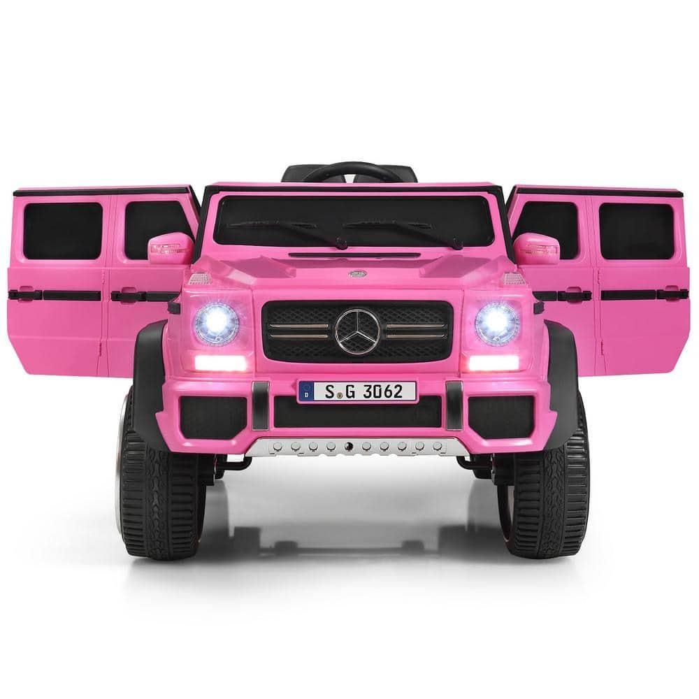 Costway Mercedes Benz 12V Electric Kids Ride On Car RC Remote Control W/Trunk Pink