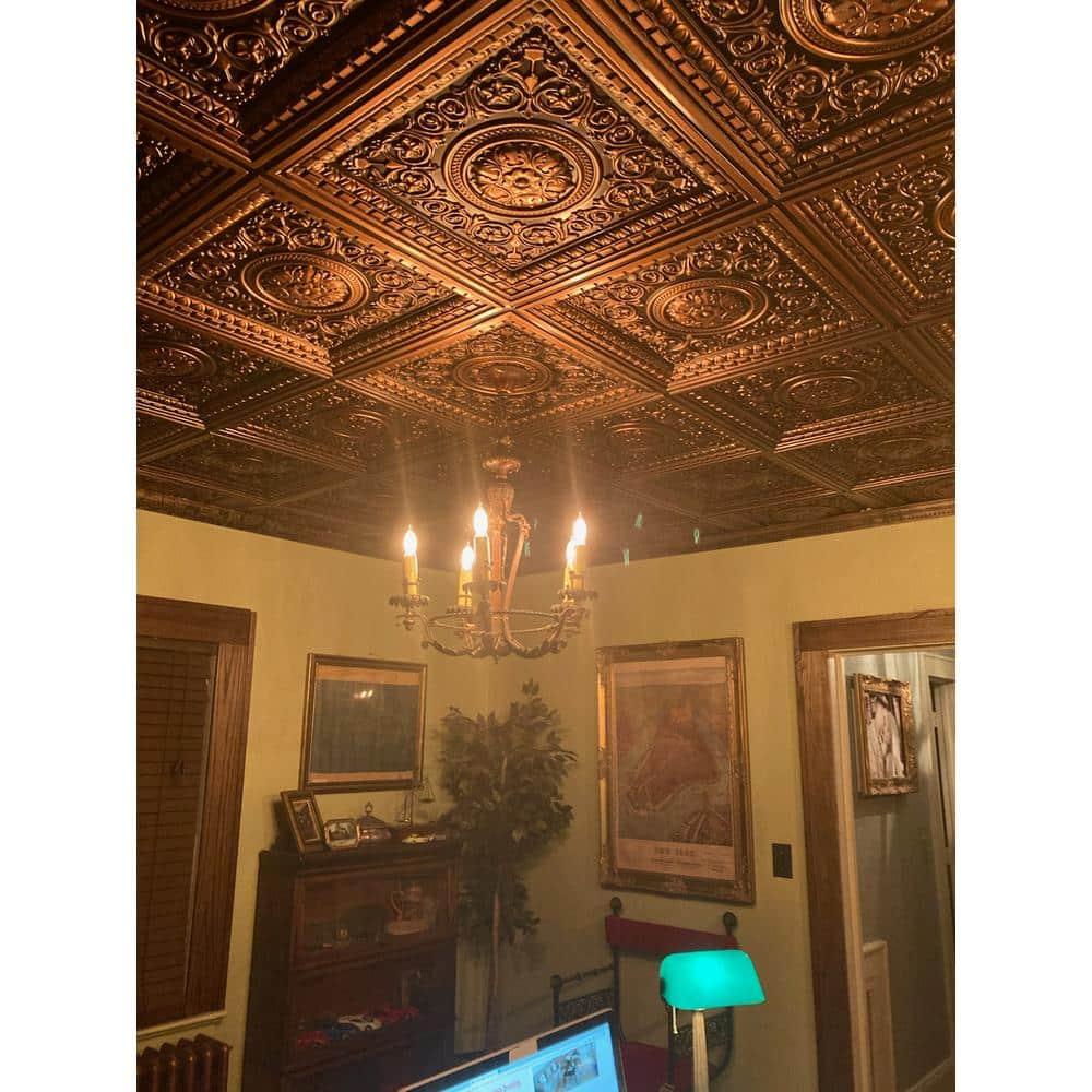 FromPlainToBeautifulInHours Rhine Valley 2 Ft. X 2 Ft. Drop-In PVC Ceiling Tile (Set of 25)