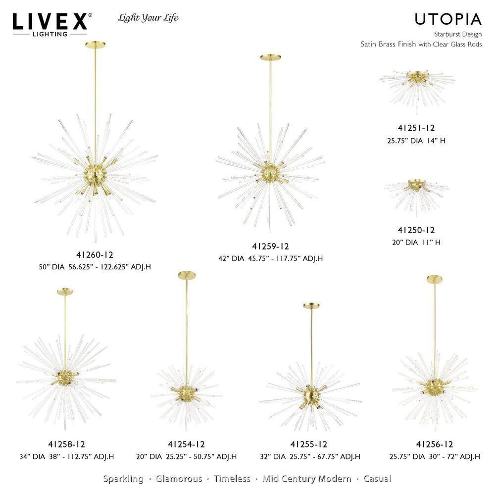 Livex Lighting Utopia 9 - Light Pendant in  Satin Brass