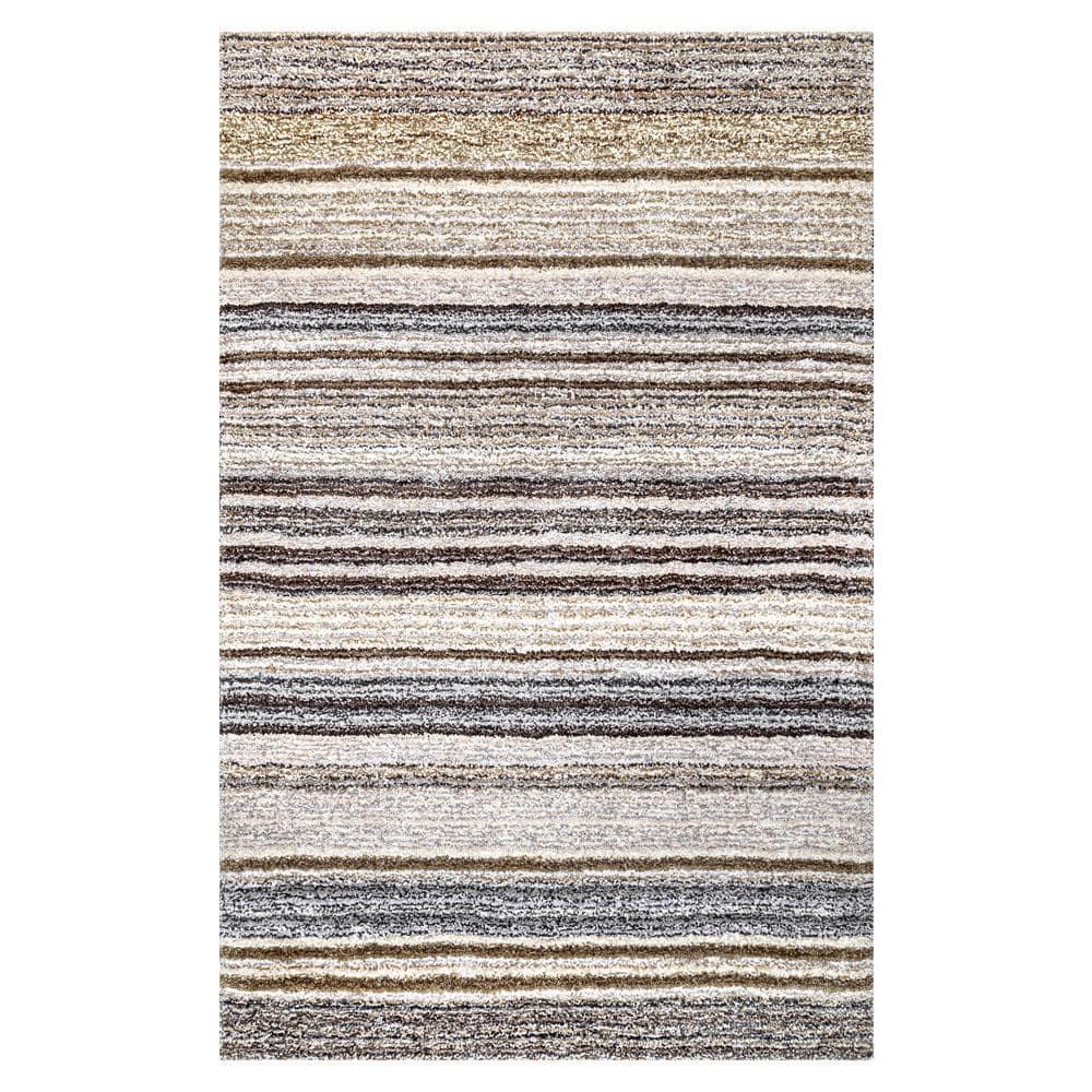 9'x12' Drey Ombre Shag Area Rug Beige/Brown - nuLOOM: Contemporary Tufted Medium Pile Indoor Rug