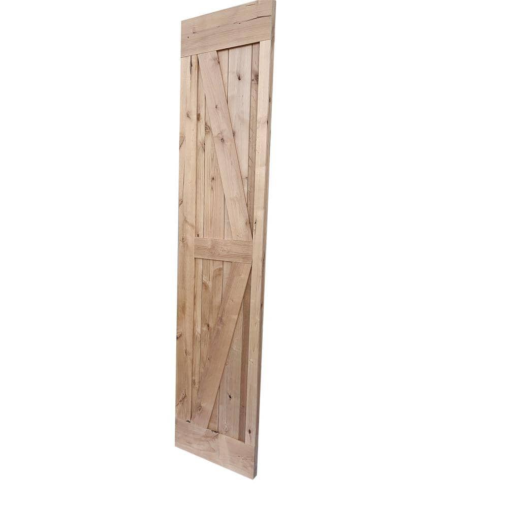 Lubann Paneled Solid Alder Wood Bifold Biparting Barn Door Slab