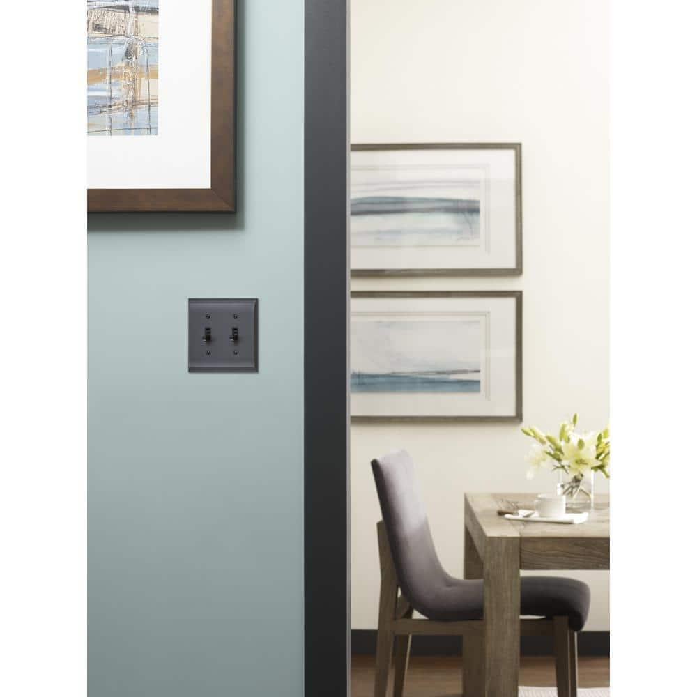 Amerock Candler 2 Toggle Black Bronze Wall Plate