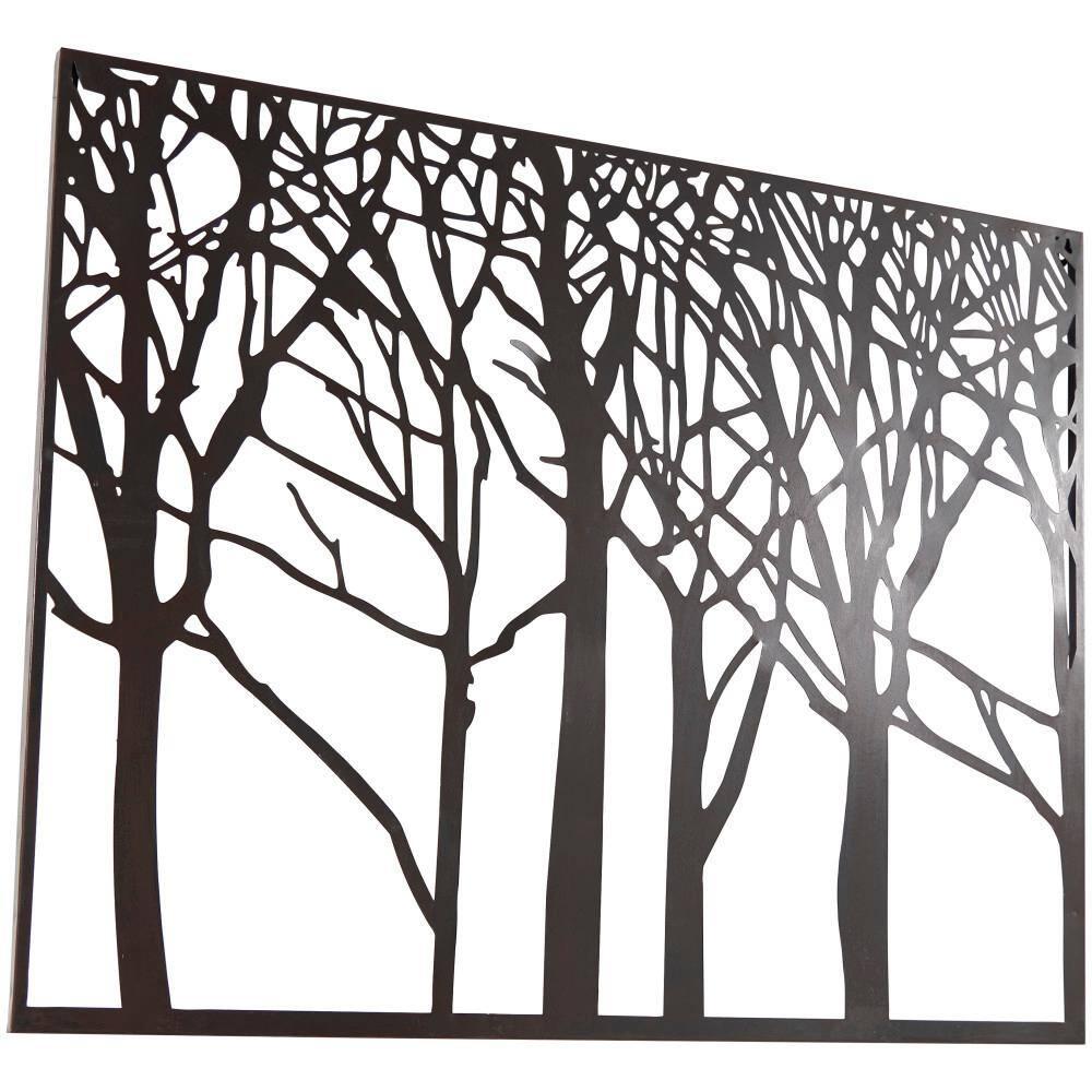 DecMode Black Metal Tree Wall Decor