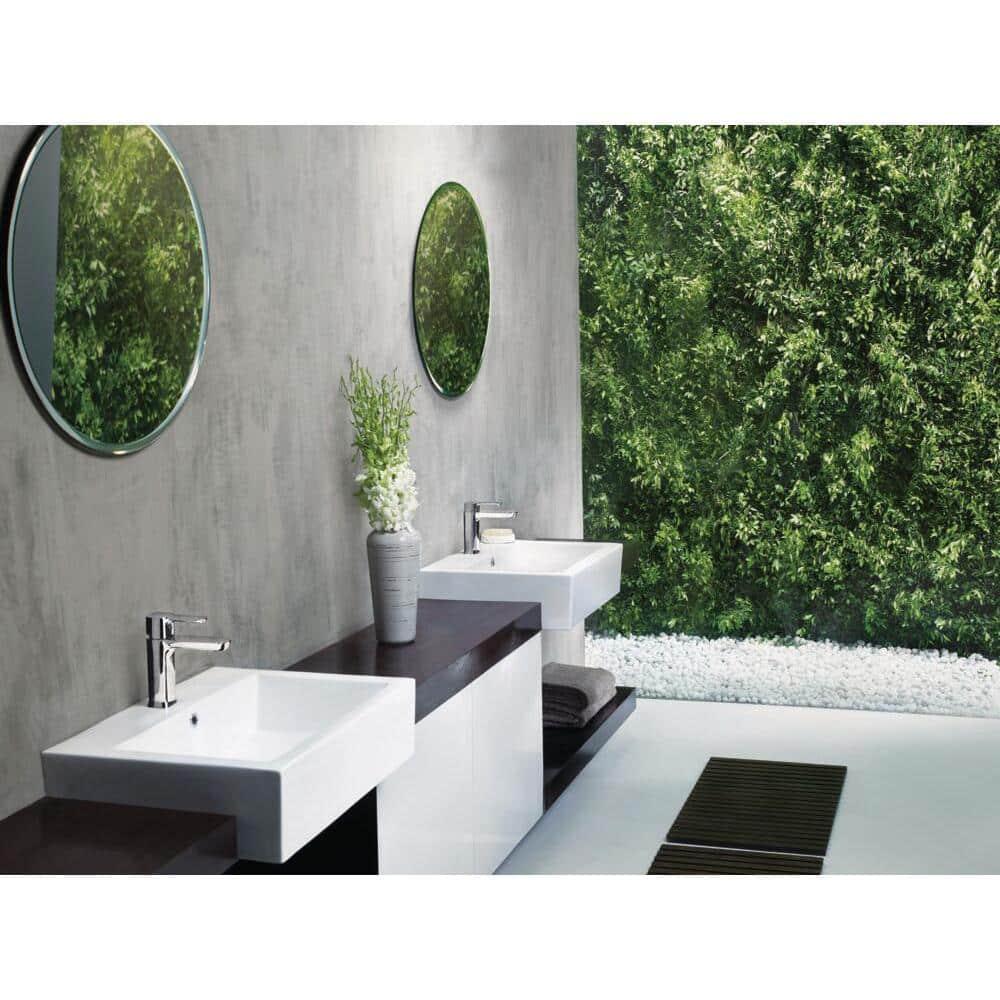 Chrome Modern Single-Hole Bathroom Sink Faucet