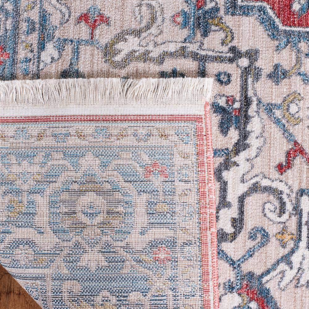 Vintage Persian VTP479 Power Loomed Area Rug - Red/Blue - 8'x10' - Safavieh.