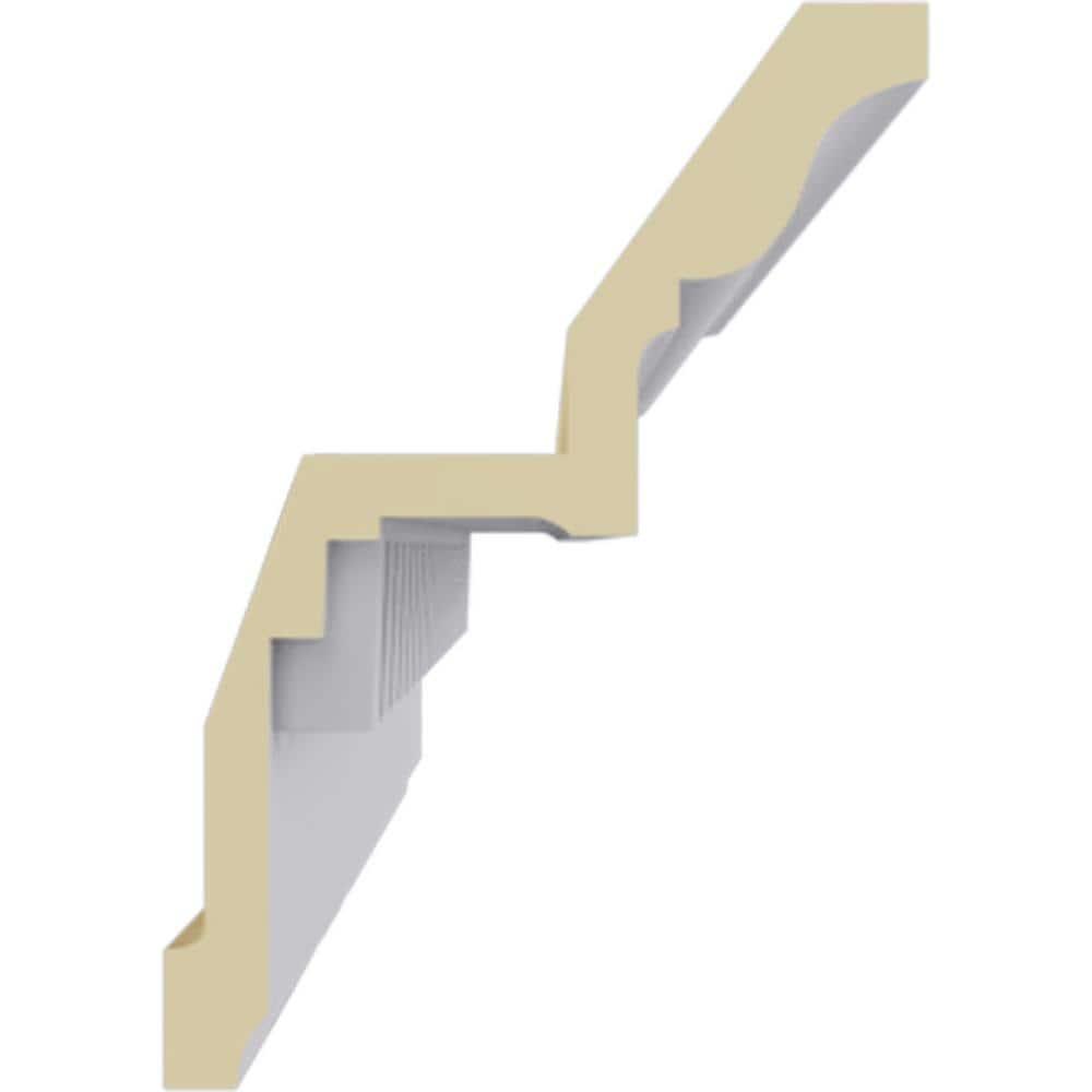 Ekena Millwork SAMPLE - Endurathane Dentil Crown Moulding, 6 3/4"H x 4 3/4"P x 8 3/8"F x 12"L, Factory Primed