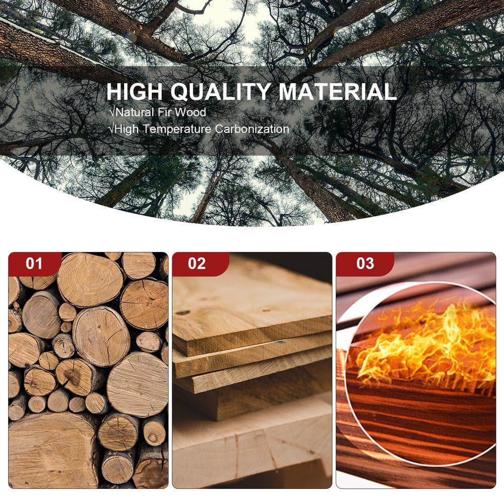 Outsunny 2-Person Wood Rocking Chair with Log Design, Heavy Duty Loveseat with Wide Curved Seats for Patio, Backyard, Garden, Natural