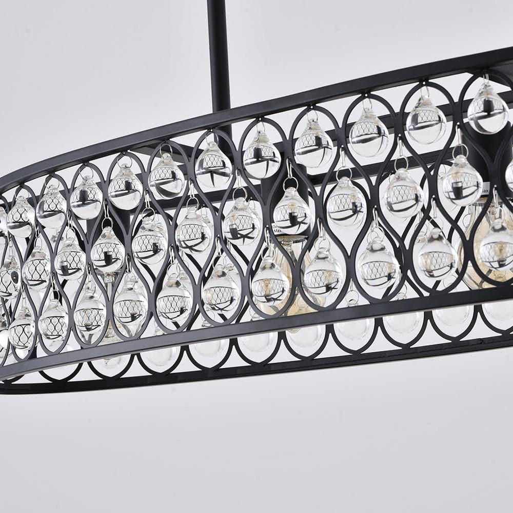 Giolou 4-Light Gold Chandelier With Crystal Accent Shade