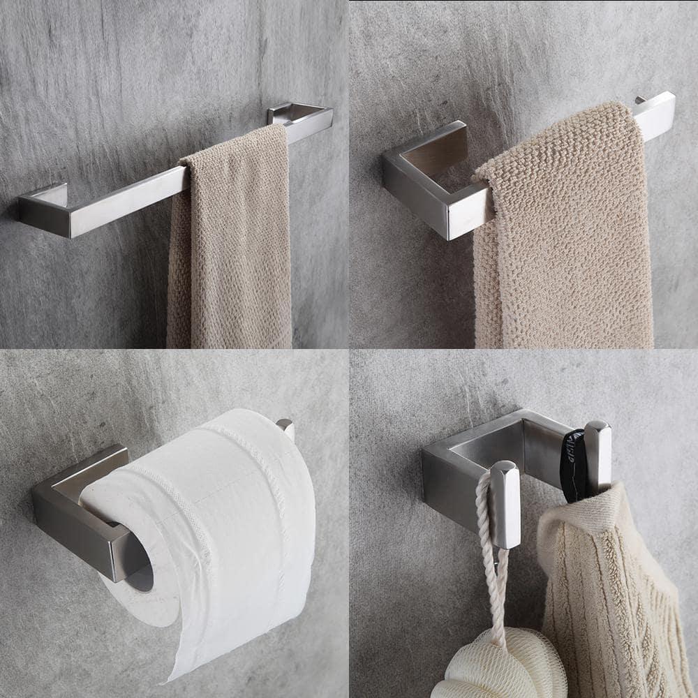 Fapully 8 Piece Bathroom Accessories Set Stainless Steel,Bathroom Hardware Set Brushed Nickel Wall Mounted