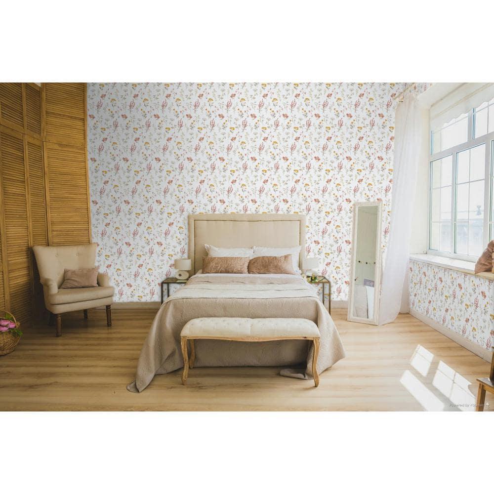 Spring Blossom Botanical Floral Mix 33' L x 21" W Wallpaper Roll