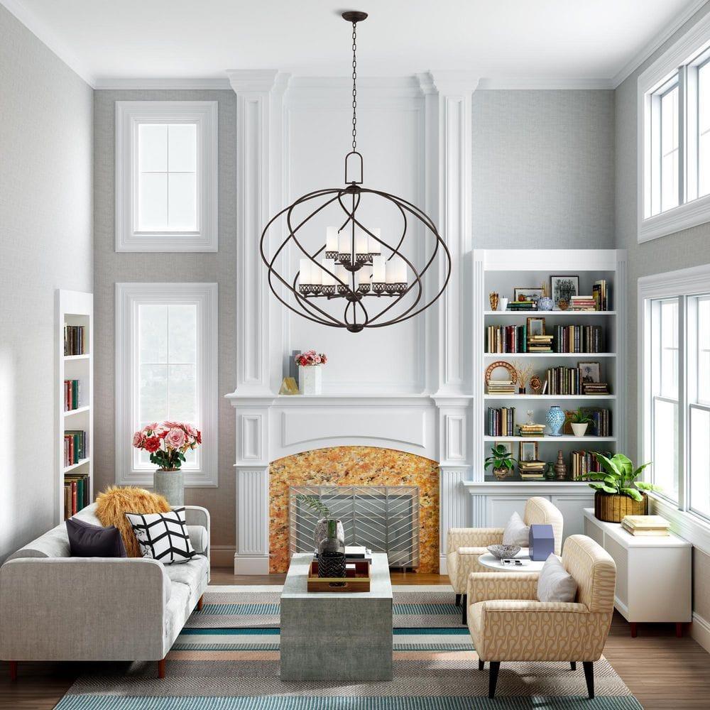 Livex Lighting 47199-67 Westfield 12-Light Foyer Chandelier, Olde Bronze