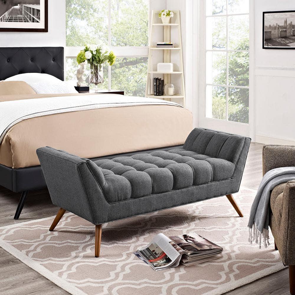 Modway Response Medium Upholstered Fabric Bench