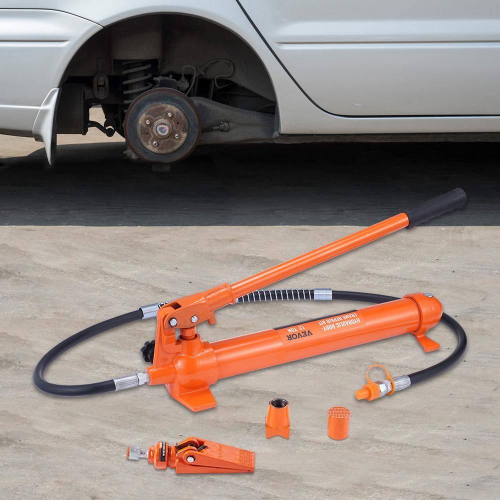 12 Ton Porta Power Hydraulic Jack Kit 26455 Lbs. Load Body Repair Tool with 4.6 ft. Oil Hose Carry Case for Automotive