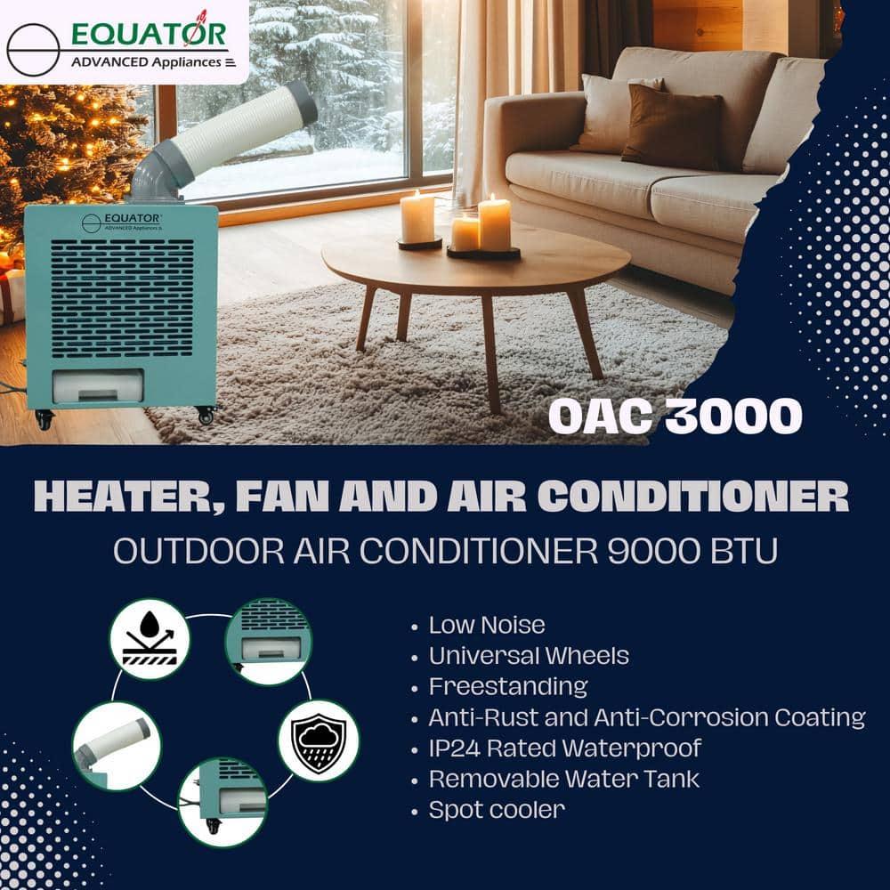 Equator Advanced Appliances Equator 3-in-1 AC Heater Air 9000BTU Outdoor Air Conditioner/ Spot Cooler IP24 Casters 110V